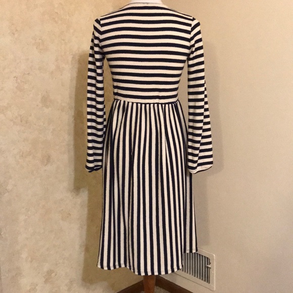 [Orange Creek] Navy Striped Terry Dress - Picture 5 of 5